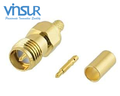 11921014 -- RF CONNECTOR - 50OHMS, RP SMA FEMALE, STRAIGHT, CRIMP TYPE, RG316, RG174, CABLE